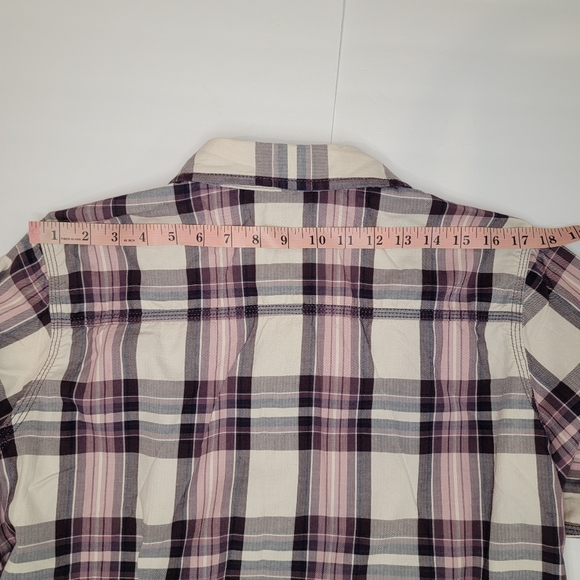 Carhartt 102262 Women's Dodson Long Sleeve Plaid Shirt Size Large 12-14 Oversize - Picture 13 of 14